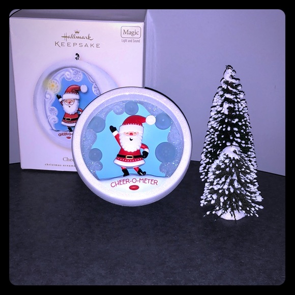 2008 HALLMARK KEEPSAKE CHRISTMAS TREE ORNAMENT CHEER-O-METER MAGIC LIGHT /& SOUND